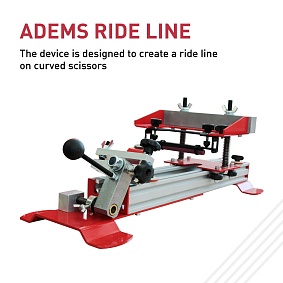 ADEMS Ride Line-device for making the ride line of curved scissors